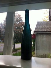 Rare Antique Wine Handtooled « Teal Blue » COLOR!!