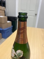 Vintage Perrier-Jouet Fleur De Champagne Bottle~1976~Hand Painted Flowers~Empty~
