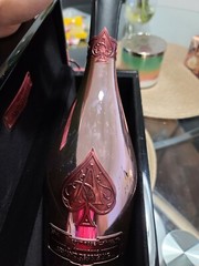 EMPTY ACE OF SPADES ROSE(ARMAND DE BRIGNAC)750ML EMPTY CHAMPAGNE BOTTLE WITH BOX