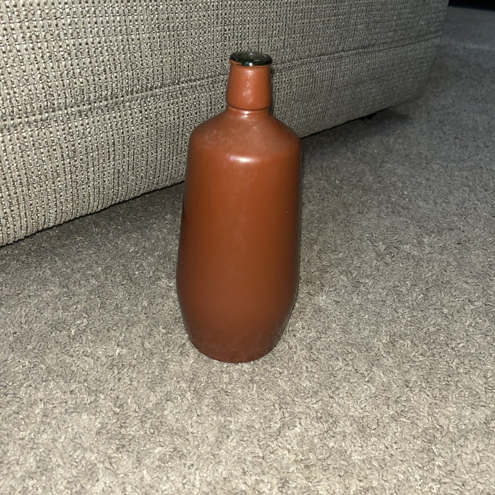 Portugal Lancers Brown Painted 9 In Wine Bottle, J.M. da Fonseca Inter., Empty