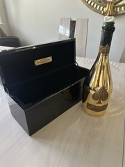 Armand de Brignac Ace of Spades Champagne Bottle & Wooden Display Case EMPTY