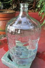 Great Terrarium True Vintage Crisa 5 Gallon Glass Bottle Unique 4&Prime; Diam.Hole