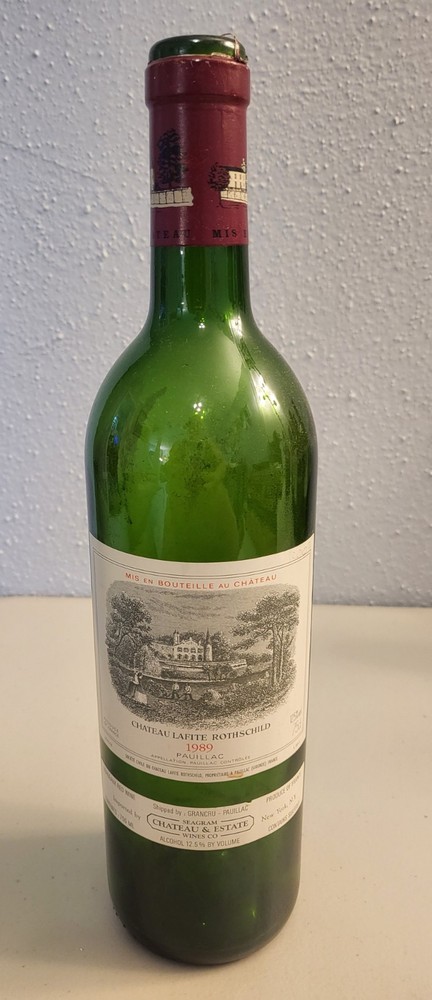 1989 Chateau Lafite Rothschild Pauillac France Empty Bordeaux Wine Bottle