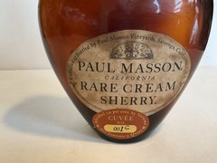 PAUL MASSON Heart-Shaped Rare Cream California Sherry 4/5 Qt Bottle Cuvee 001C
