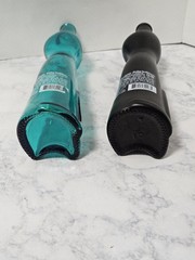 Rheinhessen Riesling Cats Bottles 1 Black & 1 Teal Blue 13&Prime; H