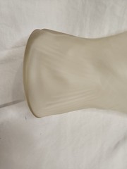Vintage Frosted Glass Fish Shaped Bottle 14&Prime; Tall.