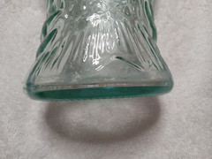 Vintage Green Glass Fish Shaped Wine Bottle 13&Prime; Empty Opici Pescevino Marche