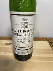 CHateau Pichon Longueville Comtesse De Lalande 1989 Empty Bottle No Cork
