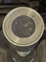 Bormrioli Rocco/Italy .5l mezzo litro F-95% Sterling Silver Bands Decantur 9.5&Prime;