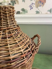 Vintage Wicker Demijohn Wine Bottle 11&Prime;