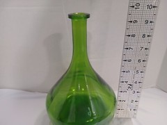 Vintage Emerald Green Glass Wine Bottle Fall Decor