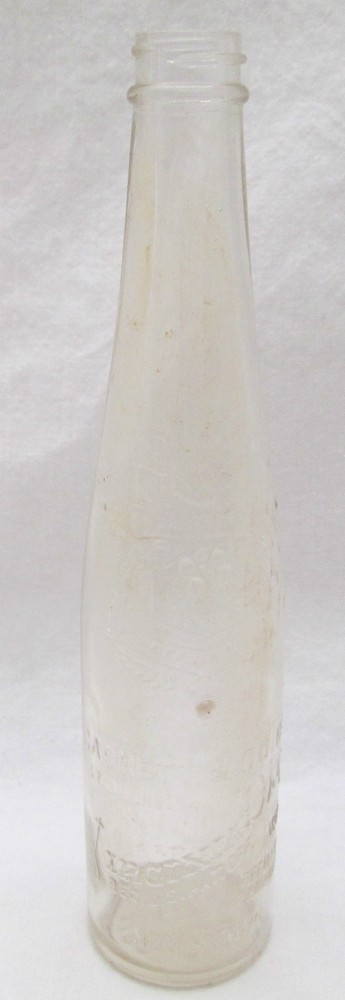 Vintage Embossed Virginia Dare Clear Glass Wine Bottle Garrett & CO New York