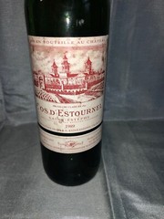 Chateau Cos D&rsquo;Estournel 1989, Bordeaux Bouteille Vide Empty Bottle No Cork