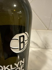 Brooklyn Nets NBA Super Rare Etched Empty Wine Bottle 2020 – MINT CONDITION