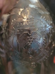 Antique Garrett & Co. American Wine Glass Bottle w/ Eagle Shield Logo 1 Gallon