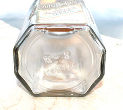 ANTQIUE ORIGINAL “ MANY BLANC “ ROCK- RYE PAPER LABEL LIQUOR EMPTY BOTTLE !!