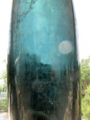 Vintage 1910s? Unmarked Blue Wine? Bottle Mold Blown Hand Applied Top