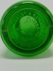 Vintage M LAMONT VINEYARDS 2/5 Pint Green Glass Empty Wine Cruets Bottles.
