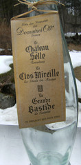 Vintage, Domaines Ott, 75 cl. wine bottle(empty) with tag and wine map. 1969