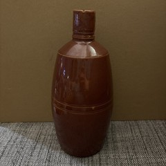 VINTAGE LANCERS WINE BOTTLE RED/BROWN STONEWARE JUG 9&Prime; PORTUGAL