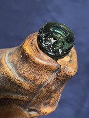 VINTAGE VETROPELLE LEATHER WRAPPED ELEPHANT WINE BOTTLE ITALY