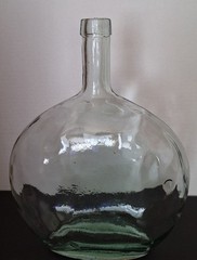 Glass Bottle Jug Aqua Light Green Wine – Holds 85 OZ 11.5&Prime; x 8.5&Prime; Heavy Glass