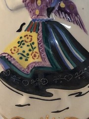 Viana Teal Green Dancing Girl Decorative Empty Wine Bottle 🇵🇹 Portugal