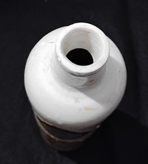 VTG 1960s/70s Beameister Liebfraumilch white Stoneware Bottle with lables