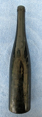 Vintage 1910s? Unmarked Blue Wine? Bottle Mold Blown Hand Applied Top