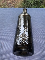 Fonseca Porto Dimpled Brown Glass Wine Bottle Empty 12” Tall 009