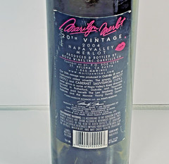 MARILYN MONROE EMPTY WINE BOTTLE MERLOT NAPA VALLEY 2004