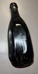 PRESSED GLASS WINE BOTTLE UNIQUE PRESS SMUSHED GLASS