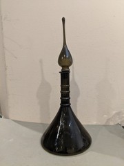 Vintage 21&Prime; MCM 1960s Italy Empoli Smoke Gray Genie Decanter Bottle – RARE