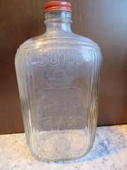 ANTIQUE GUILD WINE BOTTLE EMBOSSED PILGRIM LODI CALIFORNIA