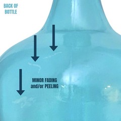 Vidrios San Miguel 17” Glass CABERNET Bottle Wine Jug Vase Aqua BLUE Recycled