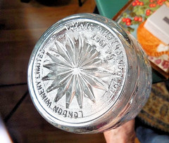 *2* 1967 Diamond Cut Glass Decanter London Winery Limited Ontario Canada w/Tops