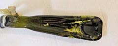 Melted Slumped Wine Bottle – Floral with Bee Spoon Rest Cracker Tray