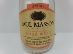 No Lid California Rose Wine Paul Masson Rare Premium Wine Bottle Label Vintage