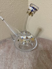 Late 19 Th Century Decorative Spanish Hand Blown glass porrón