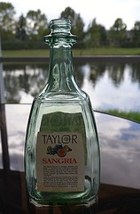 Vintage TAYLOR SANGRIA Wine Bottle Dark Green Hammondsport NY New York Empty