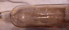 Vintage Clear Glass Wine Bottle, 4/5 Quart, Magic Panel, Mr. Boston Fine Wines