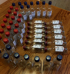 48 Sutter Home Wine 187 ML Empty Plastic Bottles & Lids- Great for Crafts