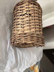 Vintage Demijohn Wicker Wine Bottle 12” Tall