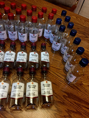 48 Sutter Home Wine 187 ML Empty Plastic Bottles & Lids- Great for Crafts