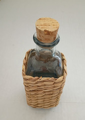 Vintage Wicker Wrapped Bottle EMPTY 500 ML