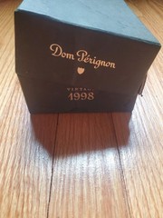 Dom Perignon Moet Champagne Display Box Vintage 1998 With Empty Bottle
