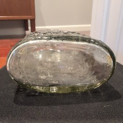 Vintage GARRETT’S American Wines Embossed Clear Glass Bottle 10.25 In. Flask