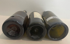 Set of 3 red wine empty bottles: Gaja Barbaresco, Variazioni Ornellaia, Ricasoli