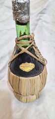 Vintage Giunti Chianti Wine Bottle Light Green Glass Italy Label ok. empty