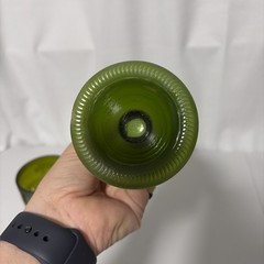 Etched Up cycled Wine Bottle Glass